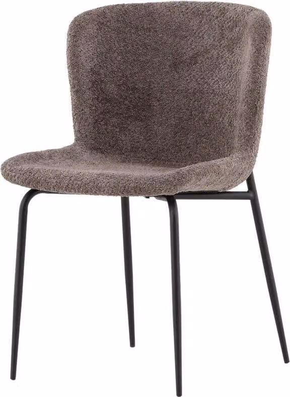 FURNLUX Sedia da sala da pranzo Modesto Grey Brown Und Black 48cm / Hauptfarbe: Braun / Dimensioni: 48 x 51 x 80 cm