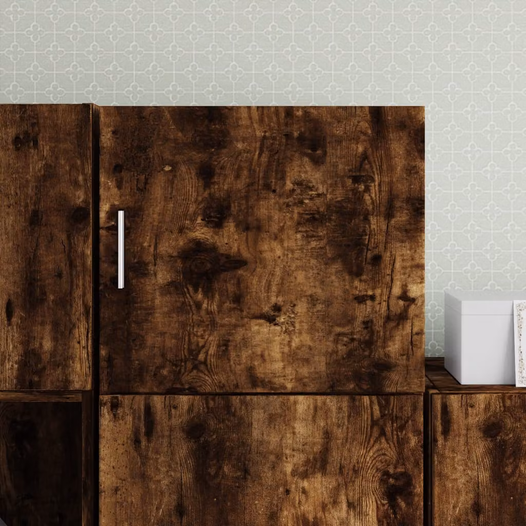 Mobile a parete vidaXL in legno multistrato e MDF colore rovere fumo con ante a battente L 45 cm, P 42,5 cm, H 40 cm