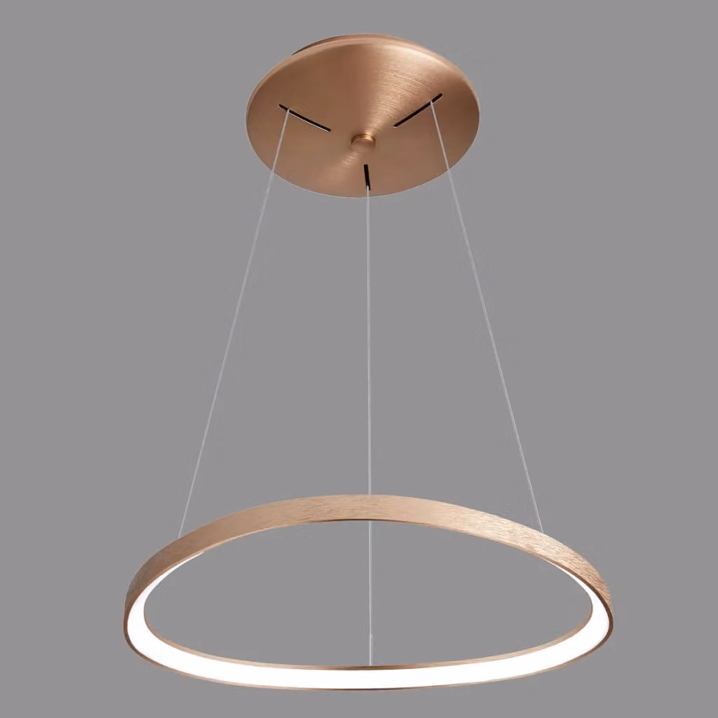 Lampada a sospensione LED Italux Morfi, design moderno rotondo, colore oro/ottone e bianco, 48W, Ø 65 cm – 2