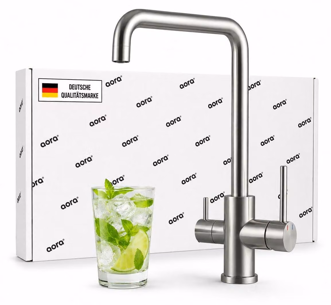 Rubinetto a tre vie in acciaio inossidabile per cucina, marca Solidchoice