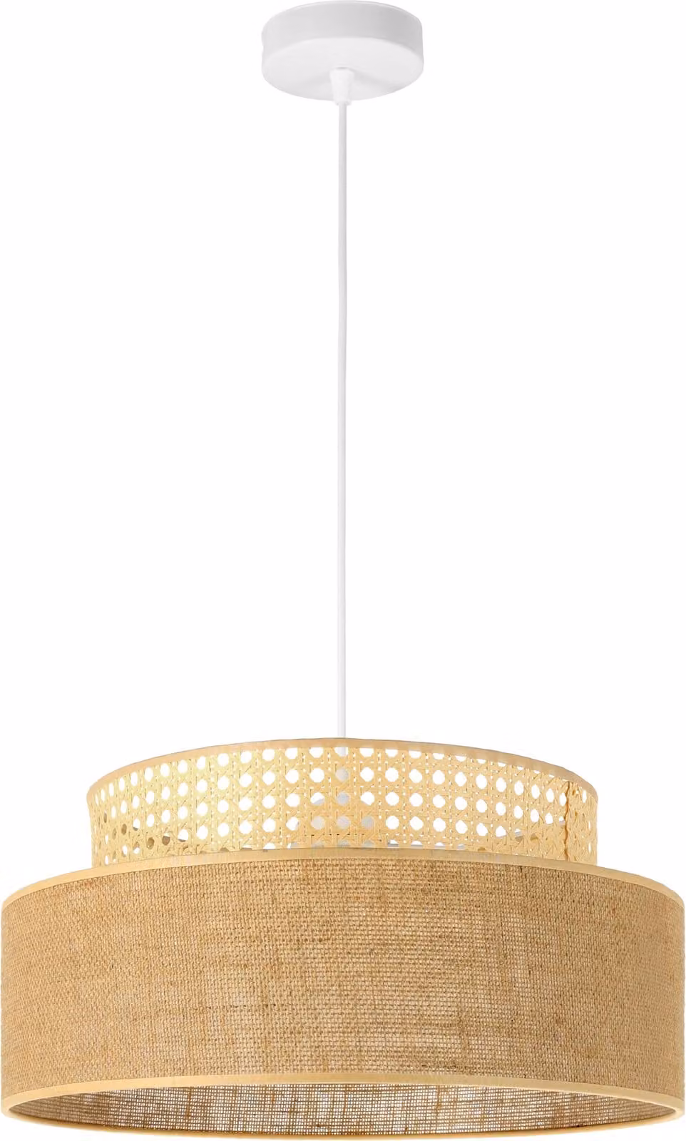 FKL DESIGN Home Deco Lampada a sospensione Ecru Brown Lampada a sospensione della serie BE110-H-EB (Ecru, Brown)