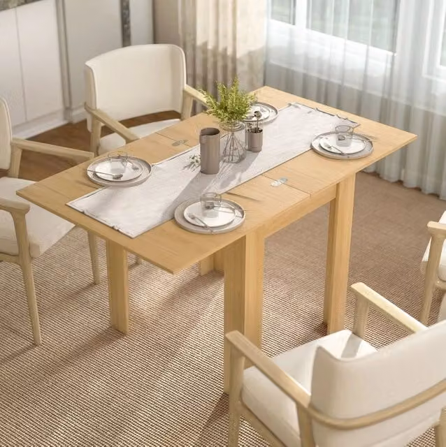 Tavolo da pranzo allungabile 70/140 x 80 cm in legno con finitura moderna per 4-6 persone