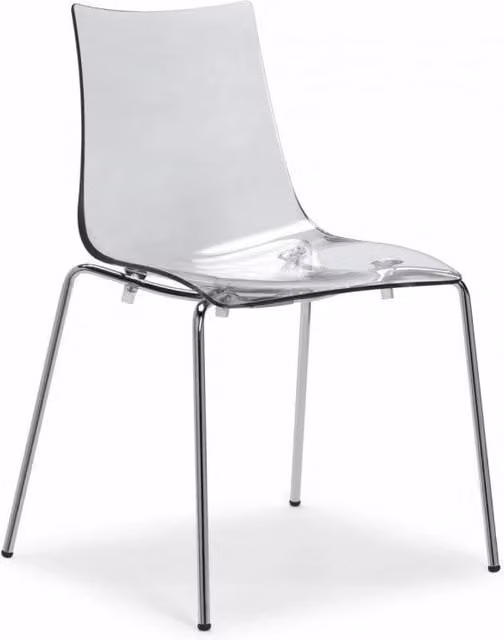 Sedia Zebra antishock set da 4 policarbonato Made in Italy SCAB DESIGN - Trasparente 100