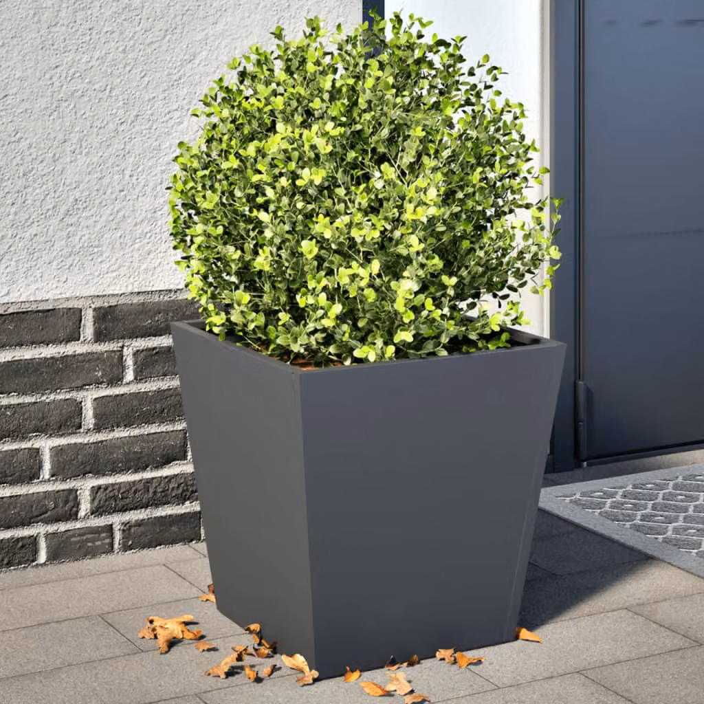 Set di 2 fioriere da giardino vidaXL in acciaio color antracite L/P/H: 40 x 40 x 40 cm