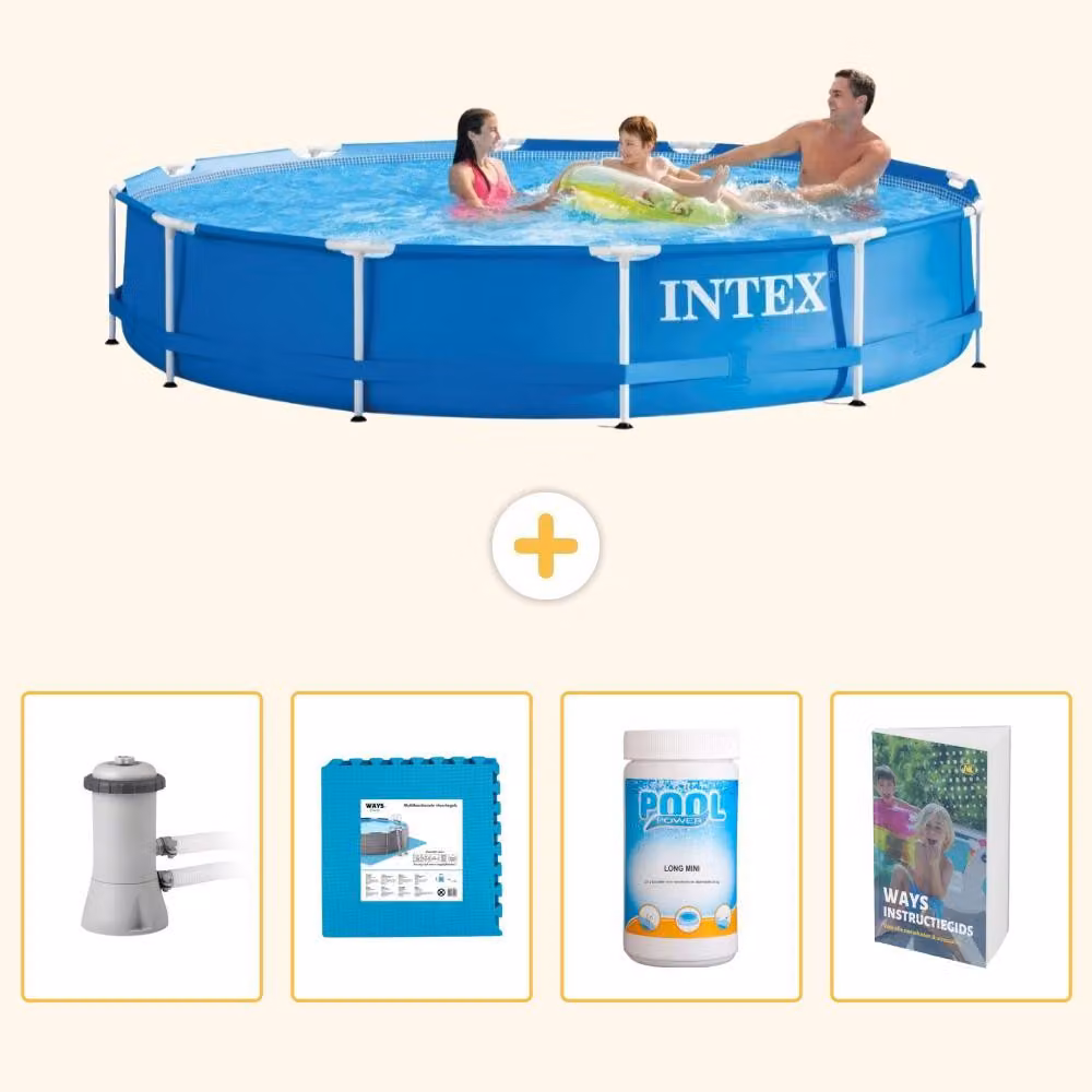 Piscina autoportante rettangolare - 366x76 cm - 5 pezzi - SCB114