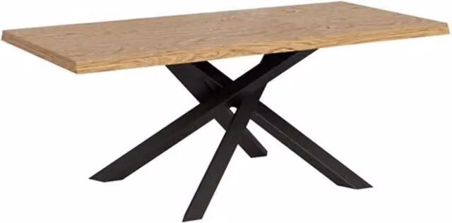 Tavolo allungabile Itamoby in rovere e metallo antracite, L/P/H: 200-300 x 90 x 75 cm