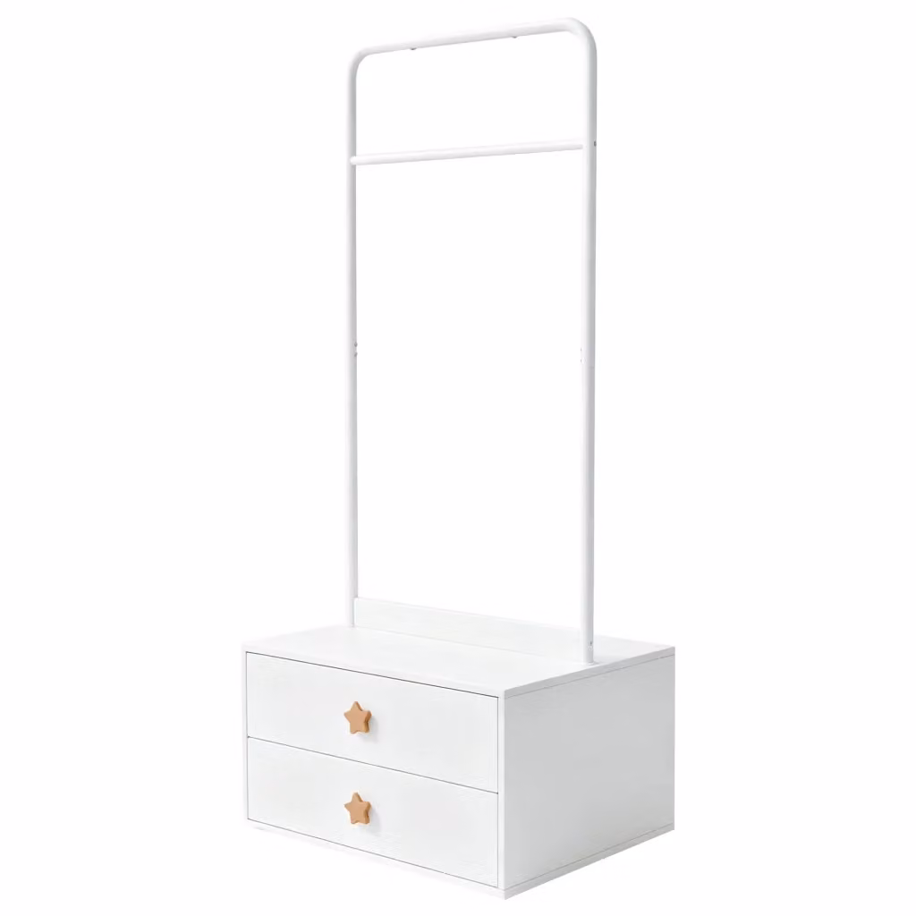 Appendiabiti Minimal con 2 cassetti bianco L: 70 cm, P: 55 cm, H: 168 cm – 2