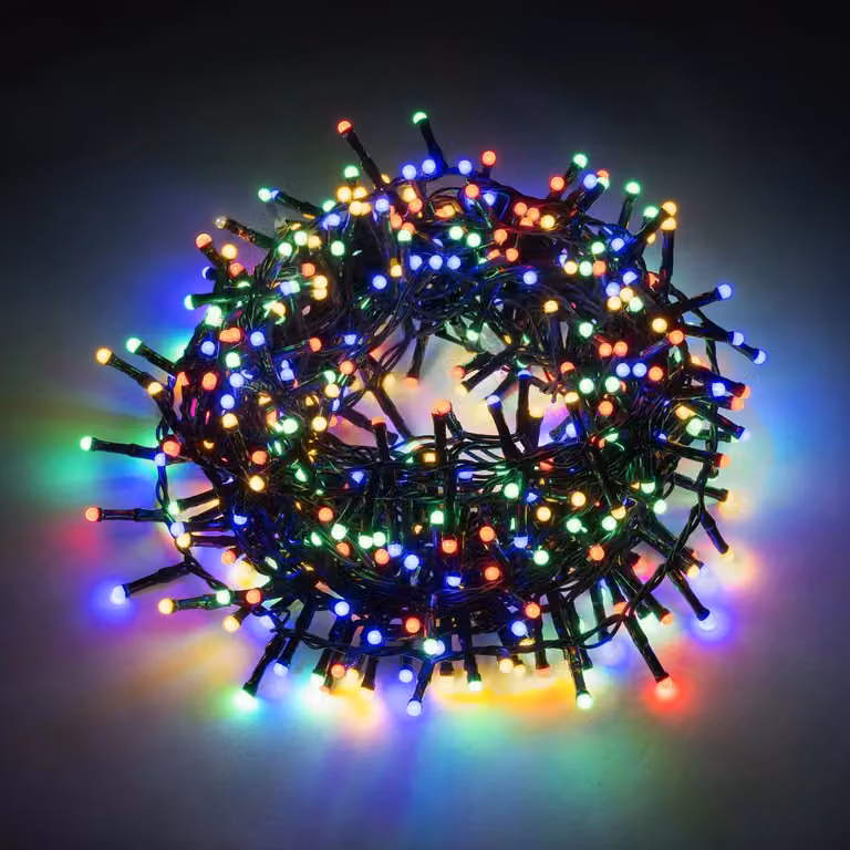 Dictrolux Catena Luminosa Multicolor Soft MiniPearl con 500 LED RGB, Lunghezza: 12,5 m