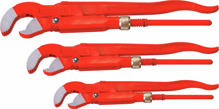 Set di pinze Rothenberger: pinze per tubi angolari (1, 1,1/2, 2 pollici), 1 pz.
