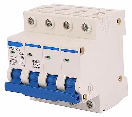 Interruttore differenziale miniaturizzato RCCB, serie DZ47-63, 32A, 400V, 4P