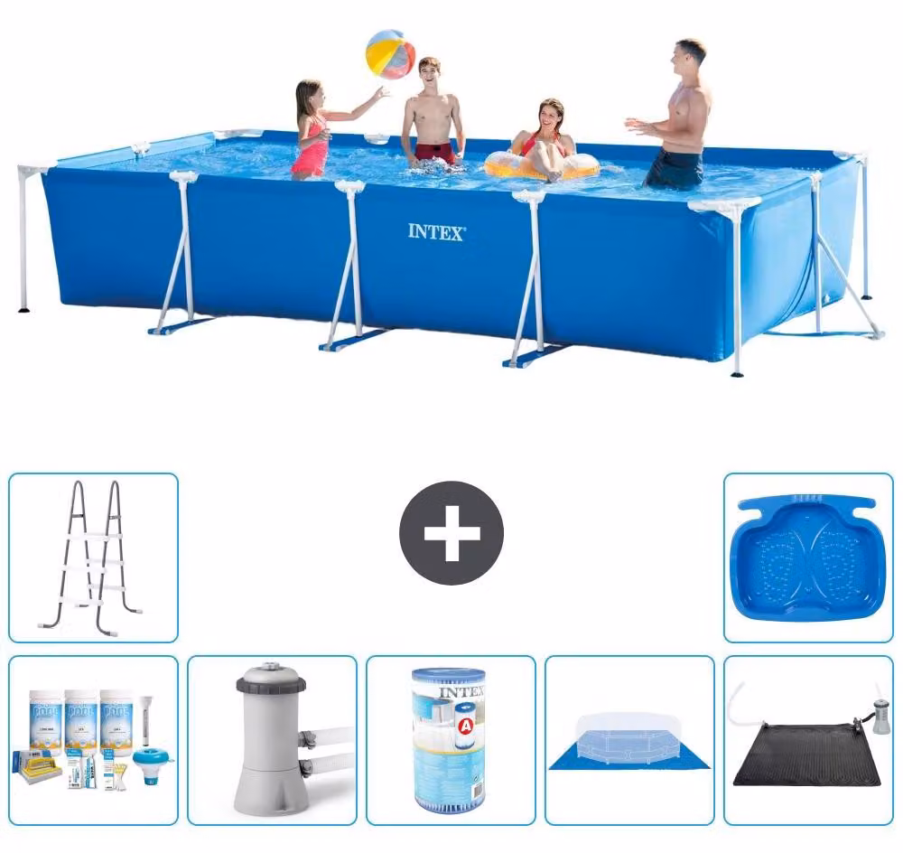Piscina fuori terra rettangolare - 450x220x84 cm - 8 elementi - Modello S40299