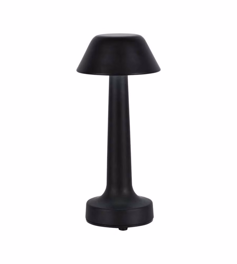 V-TAC Lampada LED da Tavolo 1W Colore Nero ricaricabile con USB C Touch Dimmerabile 3in1