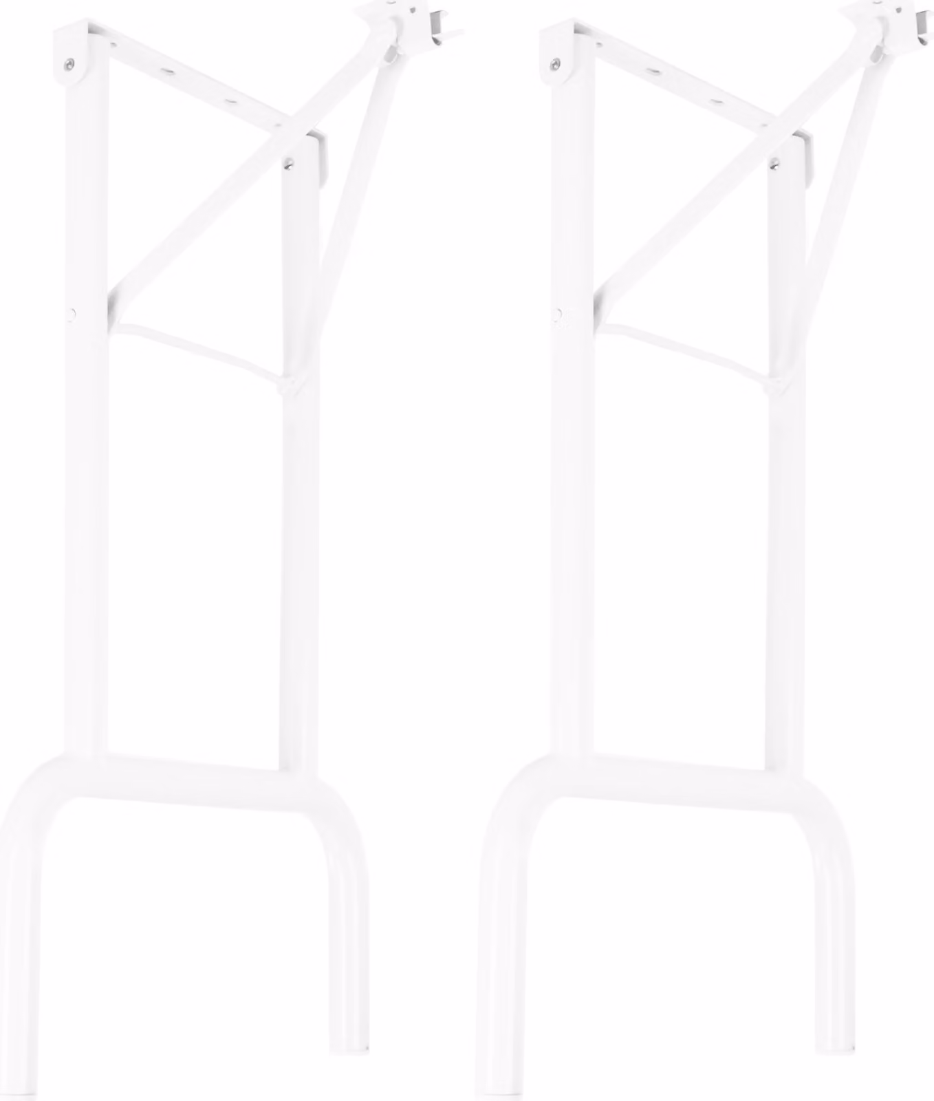 Natural Goods Berlin 2x telaio per tenda da birra in metallo nero per set di tende da birra pieghevoli - gambe del tavolo, gambe della panca per tavolo da birra, set di panche da birra per esterni - telaio del tavolo 70 cm x 42 cm, bianco