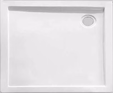 Piatto doccia quadrato in resina speciale Cardinale bianco anti-slip L/P/H: 90 x 90 x 4 cm
