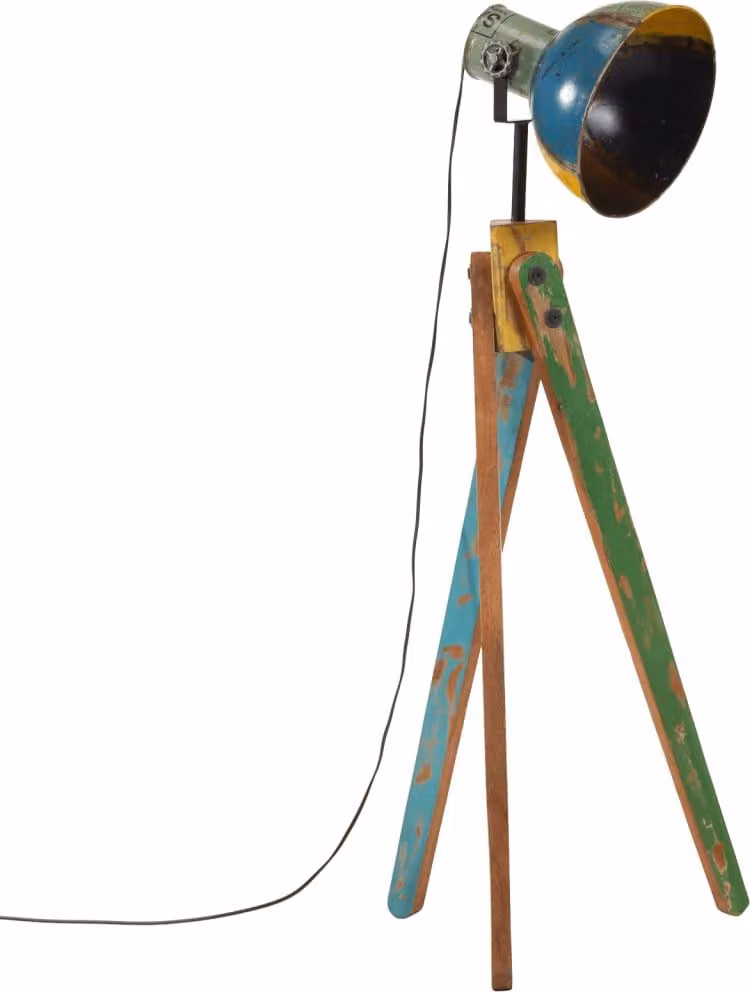 vidaXL Lampada da terra 25 W Multicolore 45x45x120 cm E27