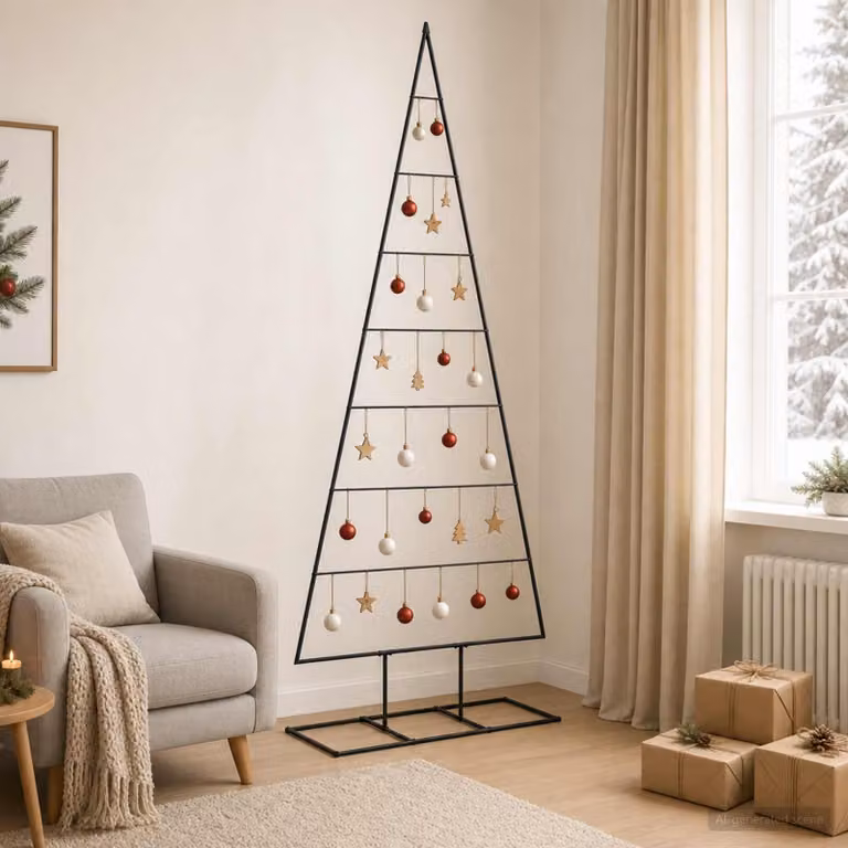 vidaXL Albero di Natale in metallo KUOPIO 210 cm Metallo Nero