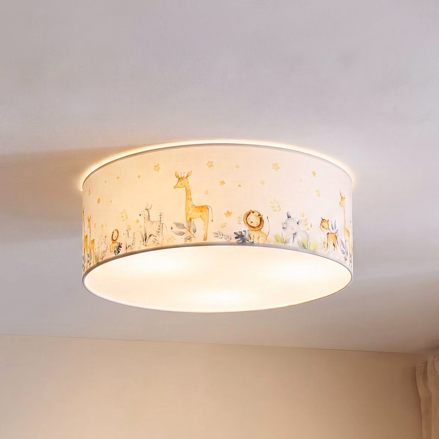Plafoniera soffitto Kids Print Duolla, Multicolore, Cameretta, Tessuto / Stoffa / Seta, Plafoniera