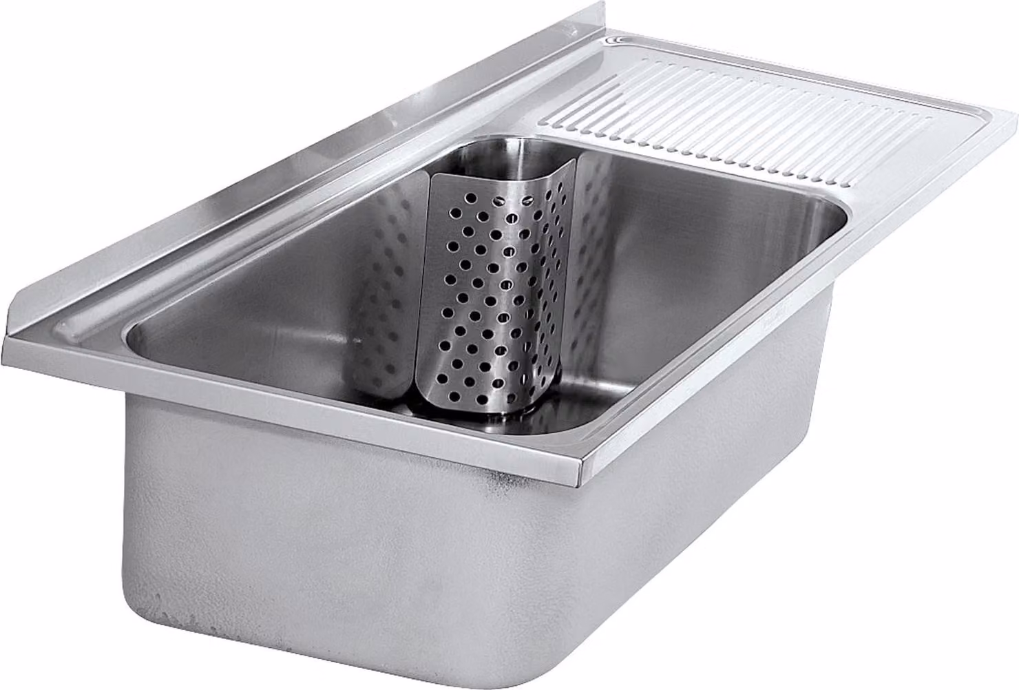 KWC AR lavabo multiuso, SIRIUS, acciaio inox, 1100x357x550 mm, sezione di sgocciolamento destra