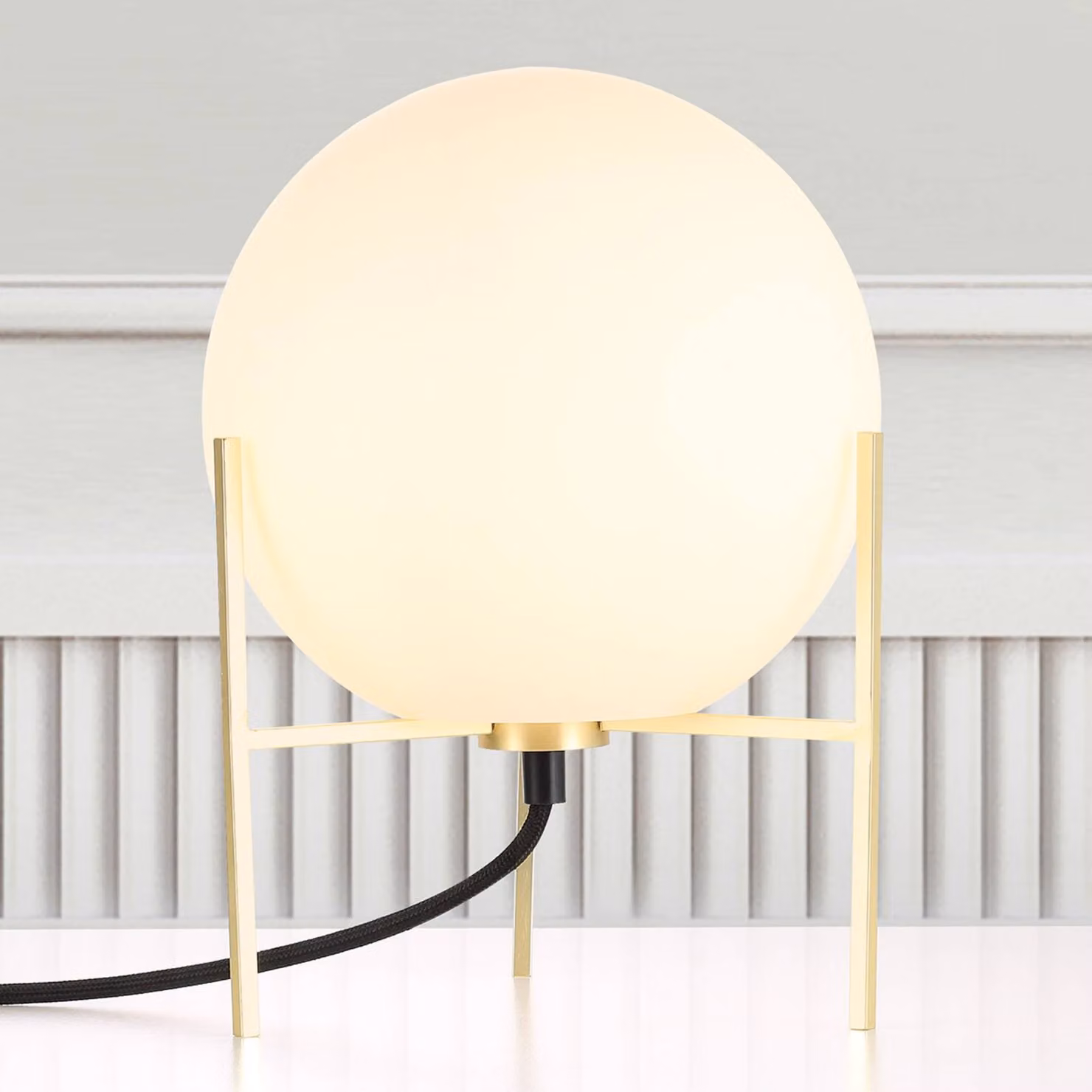 Nordlux Lampada da tavolo Alton, Bianco / Opale, Soggiorno / Sala da pranzo, Vetro, Moderno, Lampada da tavolo