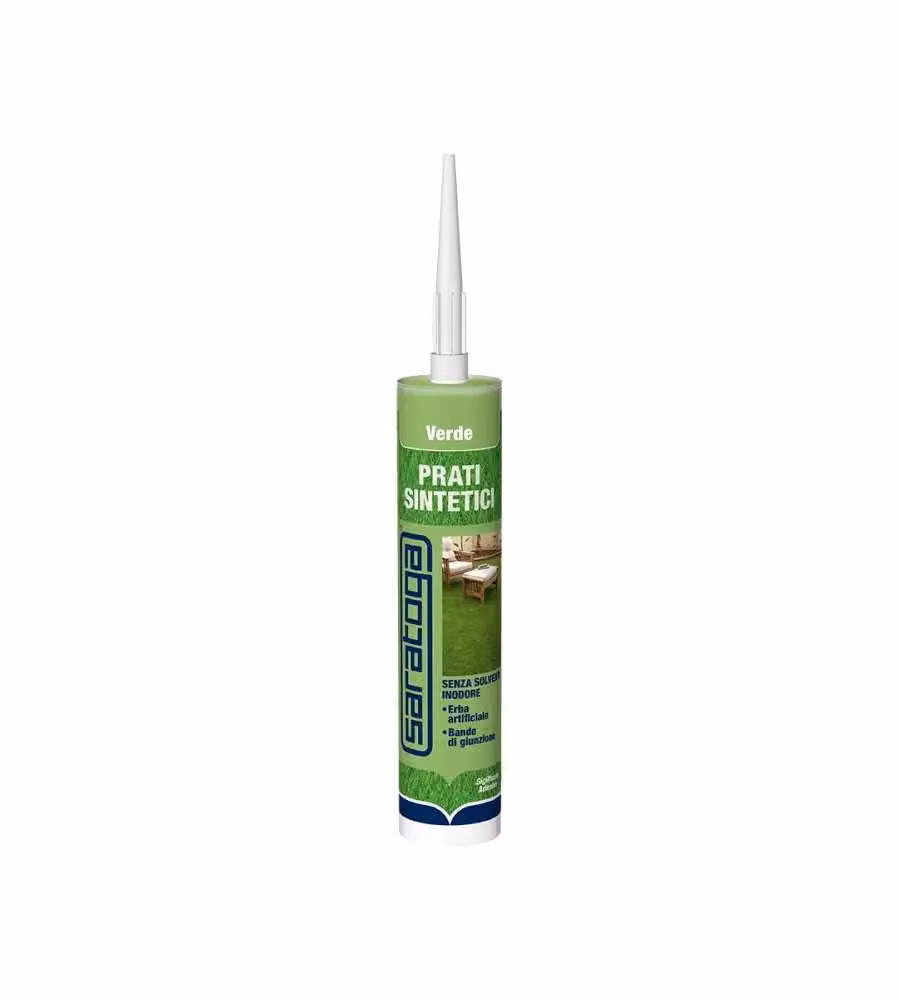 Saratoga Silicone sigillante verde per erba sintetica 290 ml resistente UV