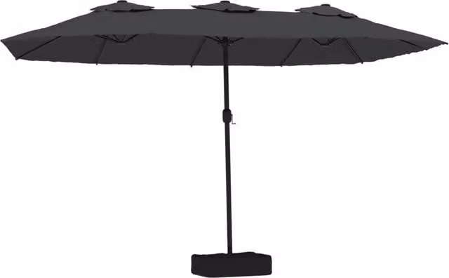 Ombrello | Parasolne a Doppia Testa con LED Antracite 449x265 cm