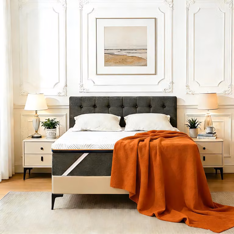 Sottile materasso imbottito di alta qualità, 180x200 cm, realizzato in memory foam