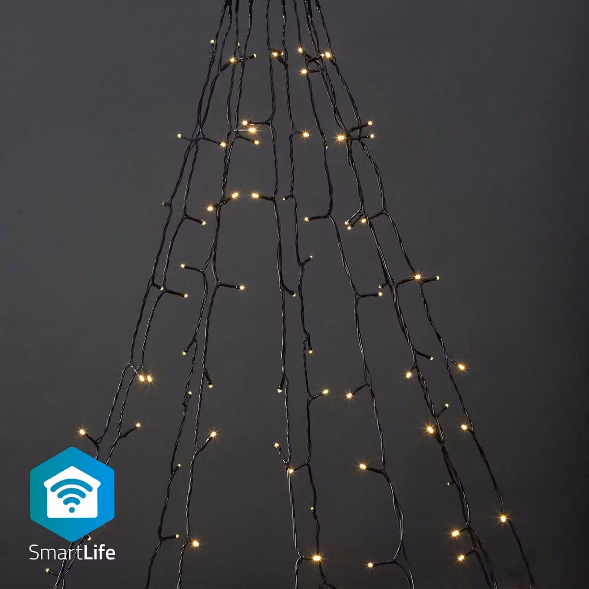Nedis SmartLife - Albero - Wi-Fi - Bianco caldo - 200 LED - 20,0 m - 10 x 2 m - Android / IOS