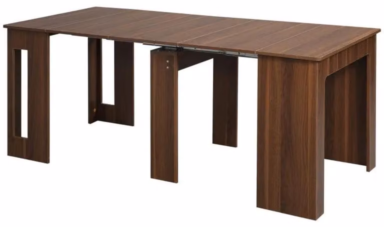 Tavolo da pranzo estendibile con rotelle | Colore: Bianco | Dimensioni: 85x180x75 cm
