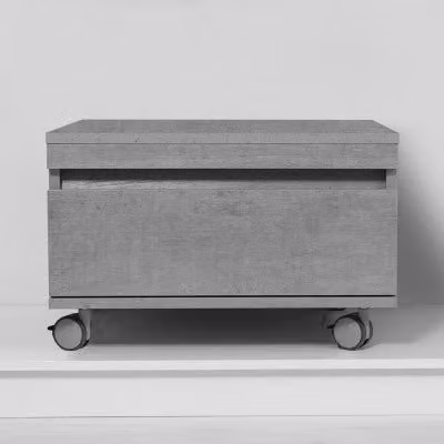 Cassettiera su ruote moderna in MDF colore grigio per bagno, camera da letto o soggiorno con cassetti soft close