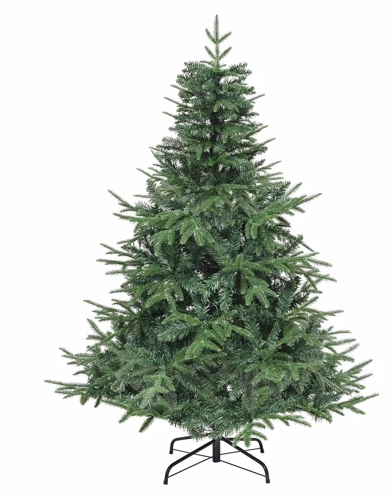 Albero di Natale artificiale di alta qualità, 152 cm - Abete realistico con sistema a cerniera