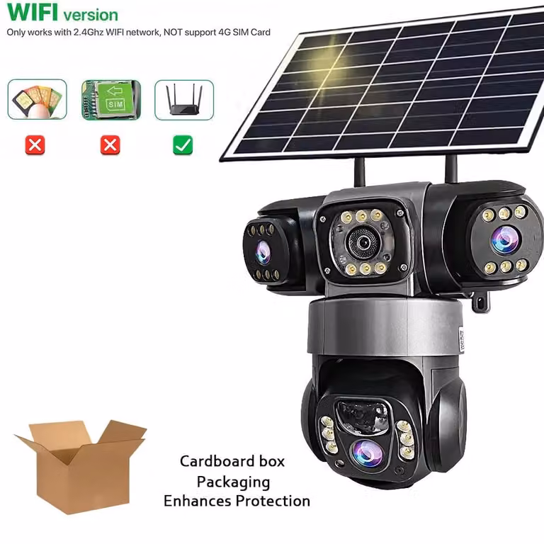 Telecamera, connettività Wi-Fi, alimentazione solare, telecamera solare Wi-Fi senza scheda