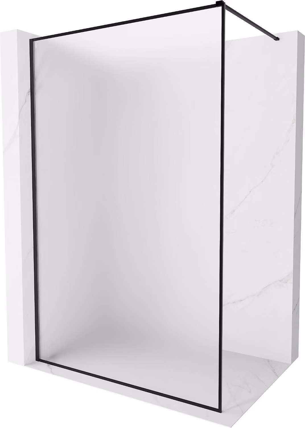 Mexen Kioto-XF parete doccia Walk-in con cornice 90 x 202 cm, brina 10 mm, nero - 800-090-104-70-30-X