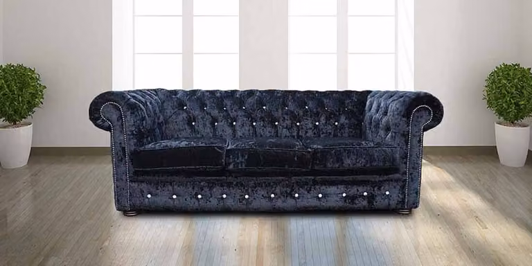 Chesterfield Design Luxus Polster Sofa Couch Sitz Garnitur Leder #246
