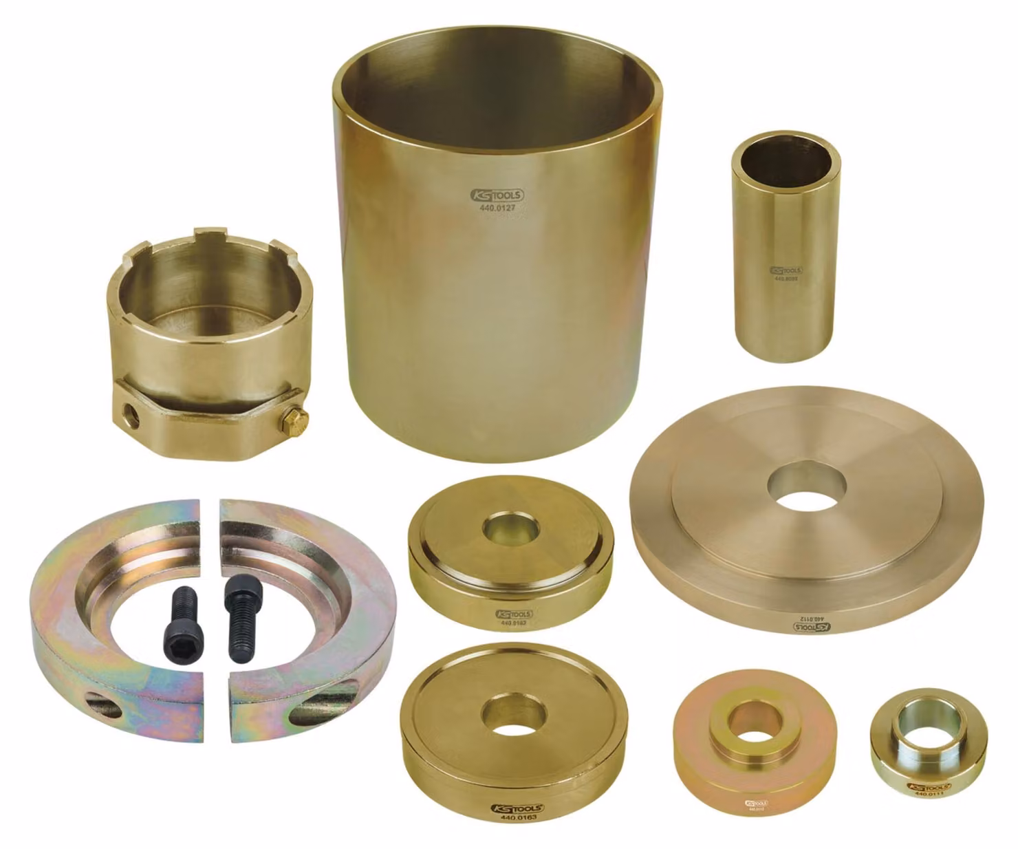 KS TOOLS Set di cuscinetti ruota anteriore per Renault / Nissan / Opel 2002-10 9 pezzi - 440.0160