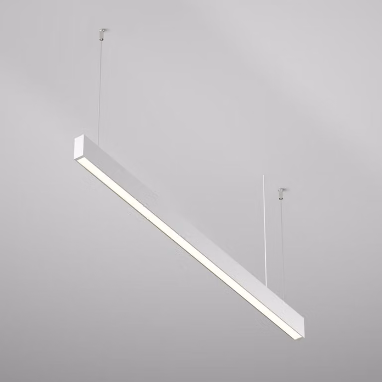 Lampada a sospensione LED a barra BASIS bianca 36W, luce bianca regolabile 3060 lm, alluminio, dimensioni: 157,5 x 112,5 x 3,3 cm, IP20, Maytoni