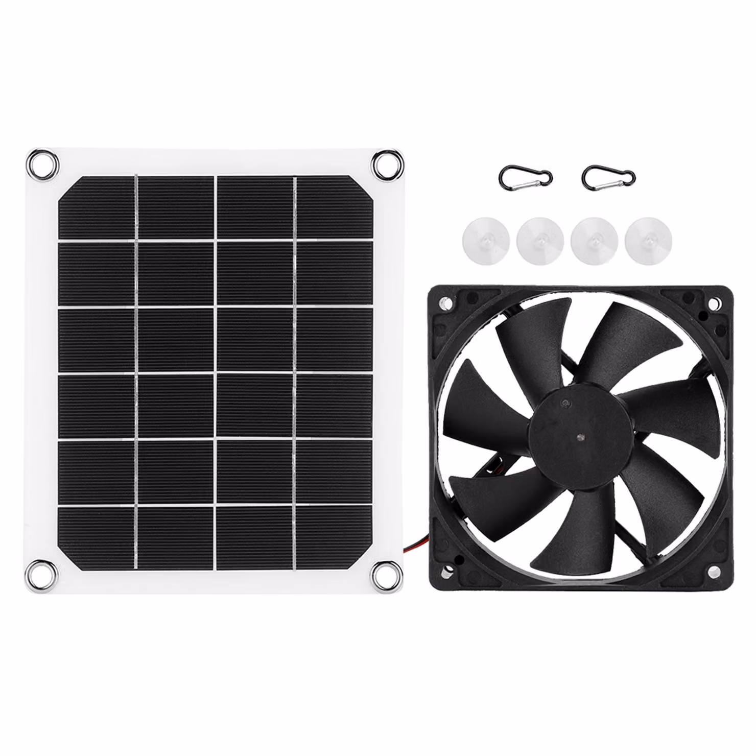 Modulo solare monocristallino 6 V 10 W per uso esterno, ventilatore di scarico di ricarica USB per serra pollaio