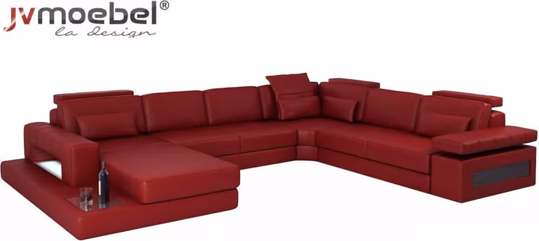 Wohnzimmer Samt Ecksofa U-Form Wohnlandschaft Polsterecke Sofa Couch Sofas
