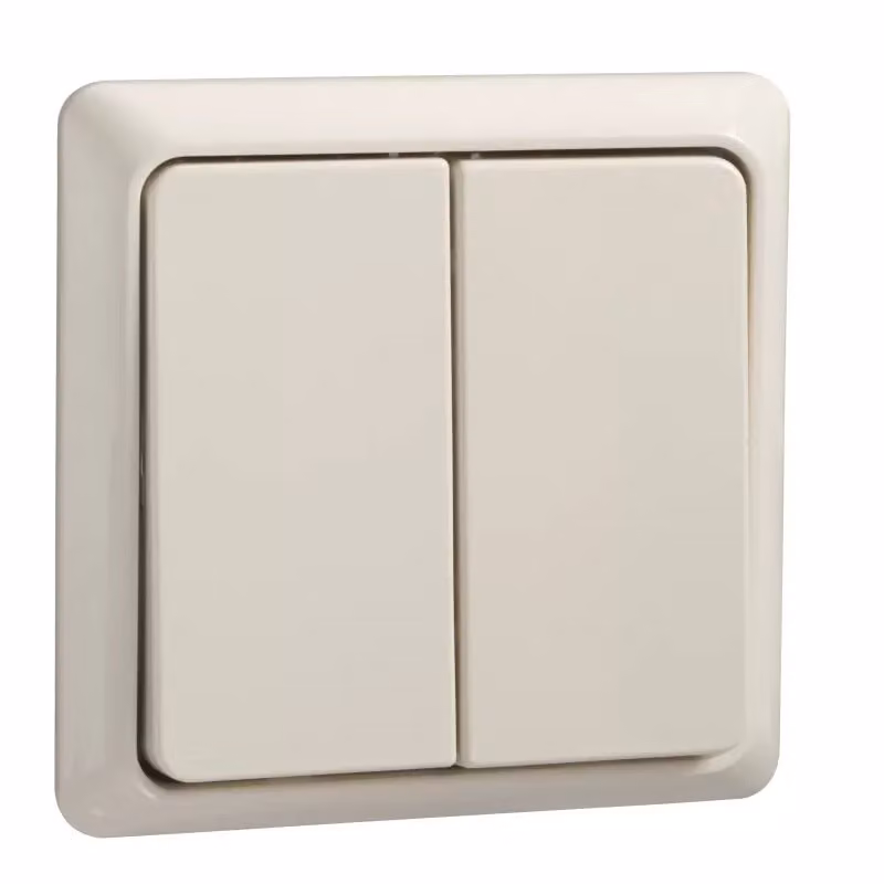 Elso Pulsante doppio 42V/1A a filo RENOVIERUNG bianco perlato 506390