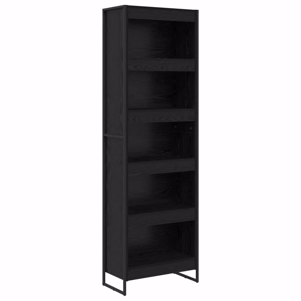 Armadio per Libri Industrial vidaXL in MDF e Metallo Nero L: 60 cm, P: 30 cm, H: 189,5 cm – 2