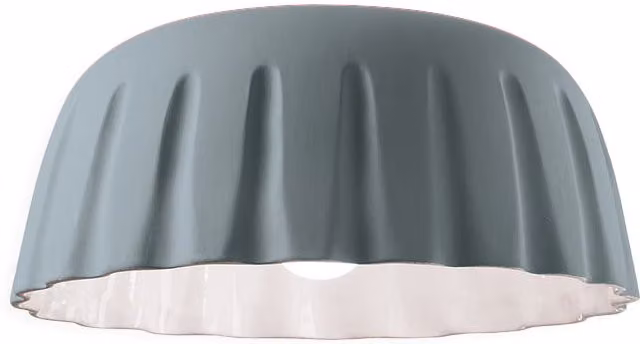 Plafoniera Ferroluce Madame Gres in Ceramica Grigia Stile Art Déco con Attacco E27 – 1