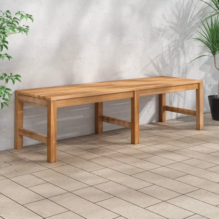 The Living Store Panca da giardino 150 cm in legno massiccio di teak