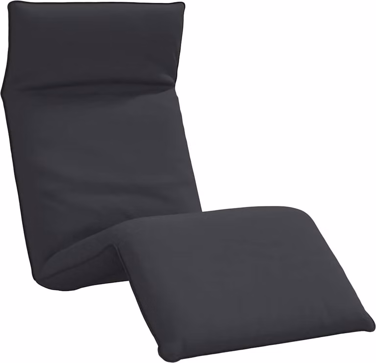 Lettino Pieghevole Nero 175x54x8,5 cm in Tessuto Oxford