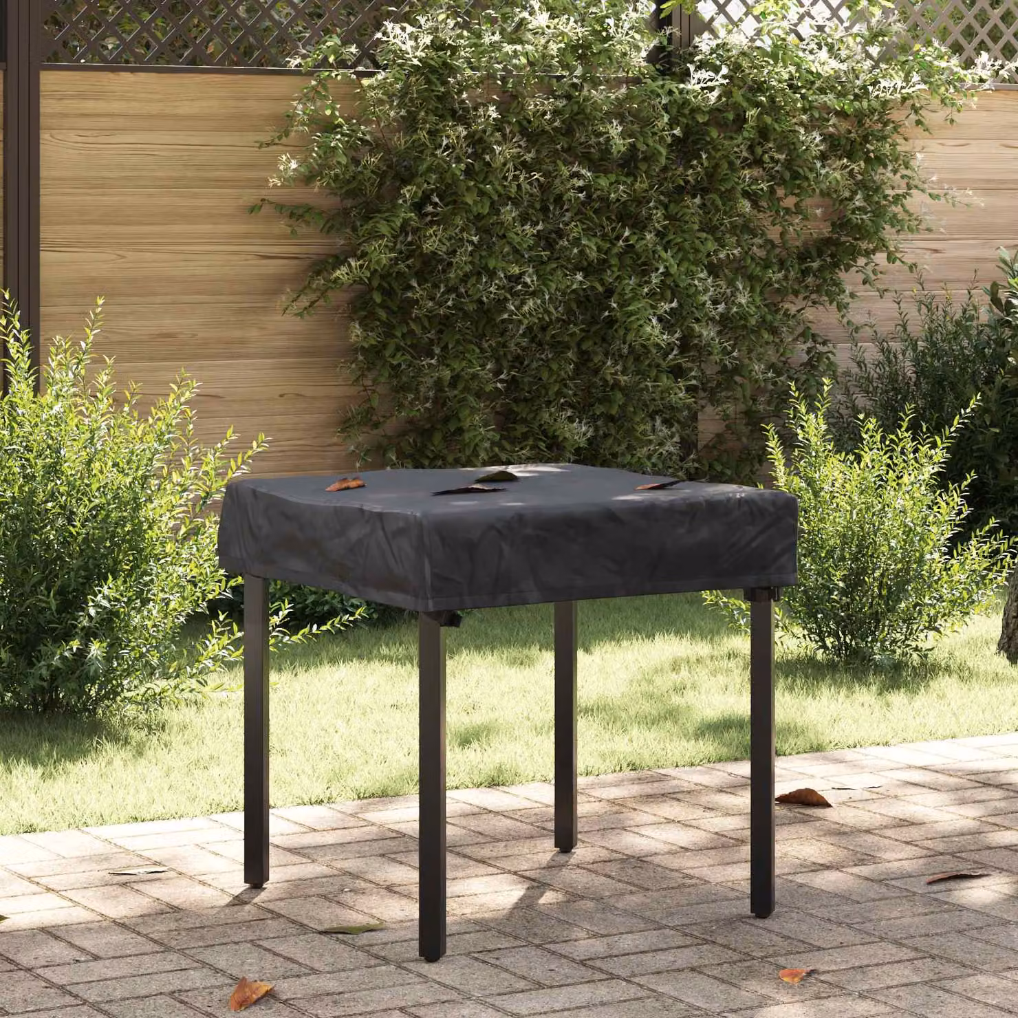 Copertura per tavolo quadrata vidaXL impermeabile nera L/P/H: 62 x 62 x 15 cm