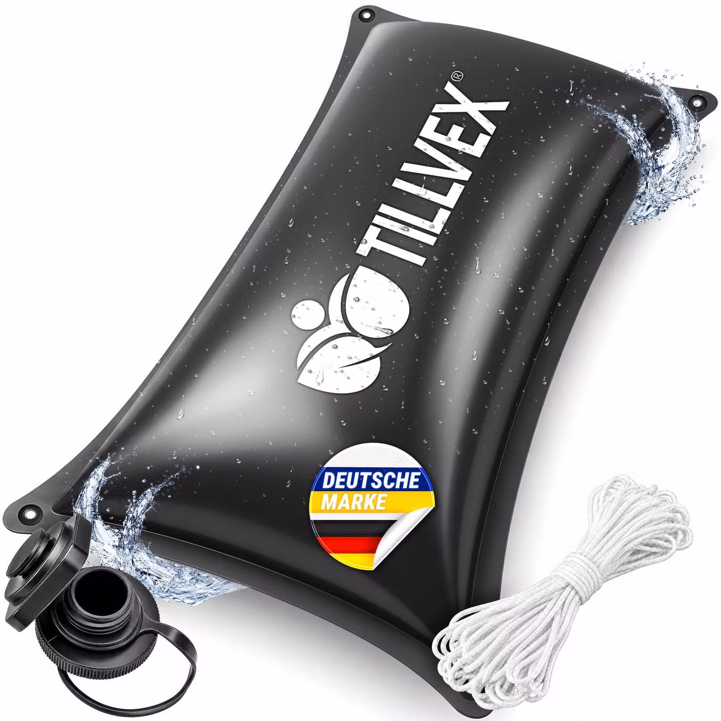 Cuscino invernale per piscina - 2 x 4 m - PVC 0,5 mm - Con corda da 12 m - Kit di riparazione