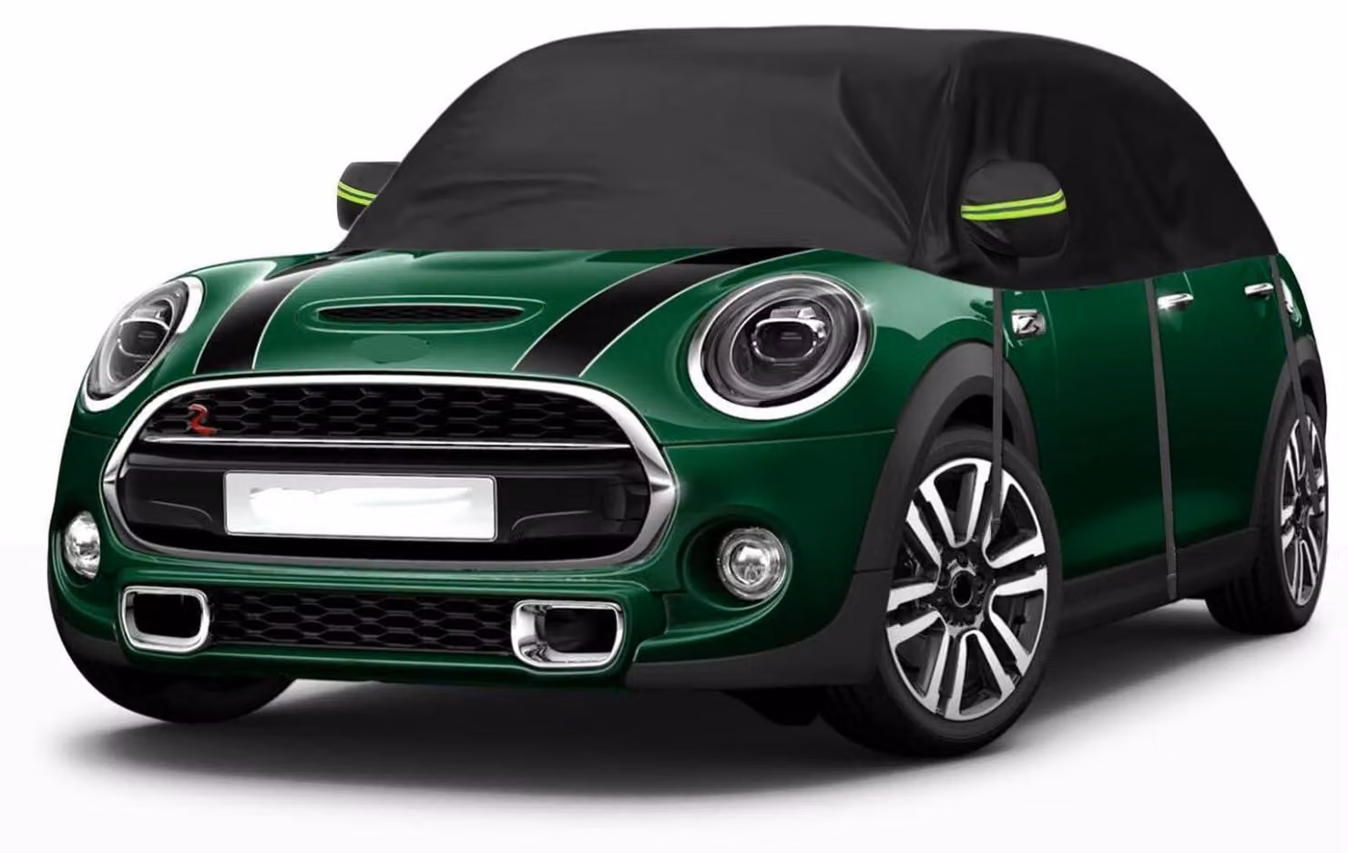 Copertura impermeabile per auto, adatta a Mini Cooper a 3 porte, dal 2000 al 2025, tipo "mezza autorimessa", resistente ai raggi UV, colore nero