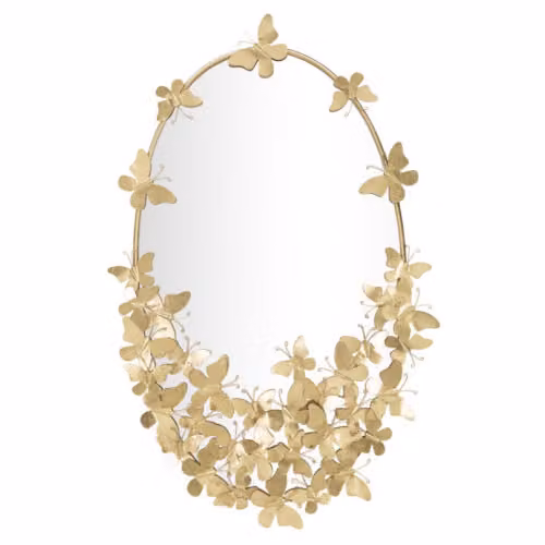 Specchiere SPECCHIO GLAM OVAL BUTTERFLY CM 59X3X89,5 (MISURA SPECCHIO CM 46X78) Mauro Ferretti