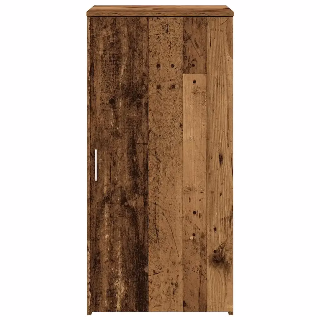 Mobile contenitore moderno a parete in legno composito marrone per ufficio e soggiorno L/P/H: 50 x 45 x 103,5 cm – 2