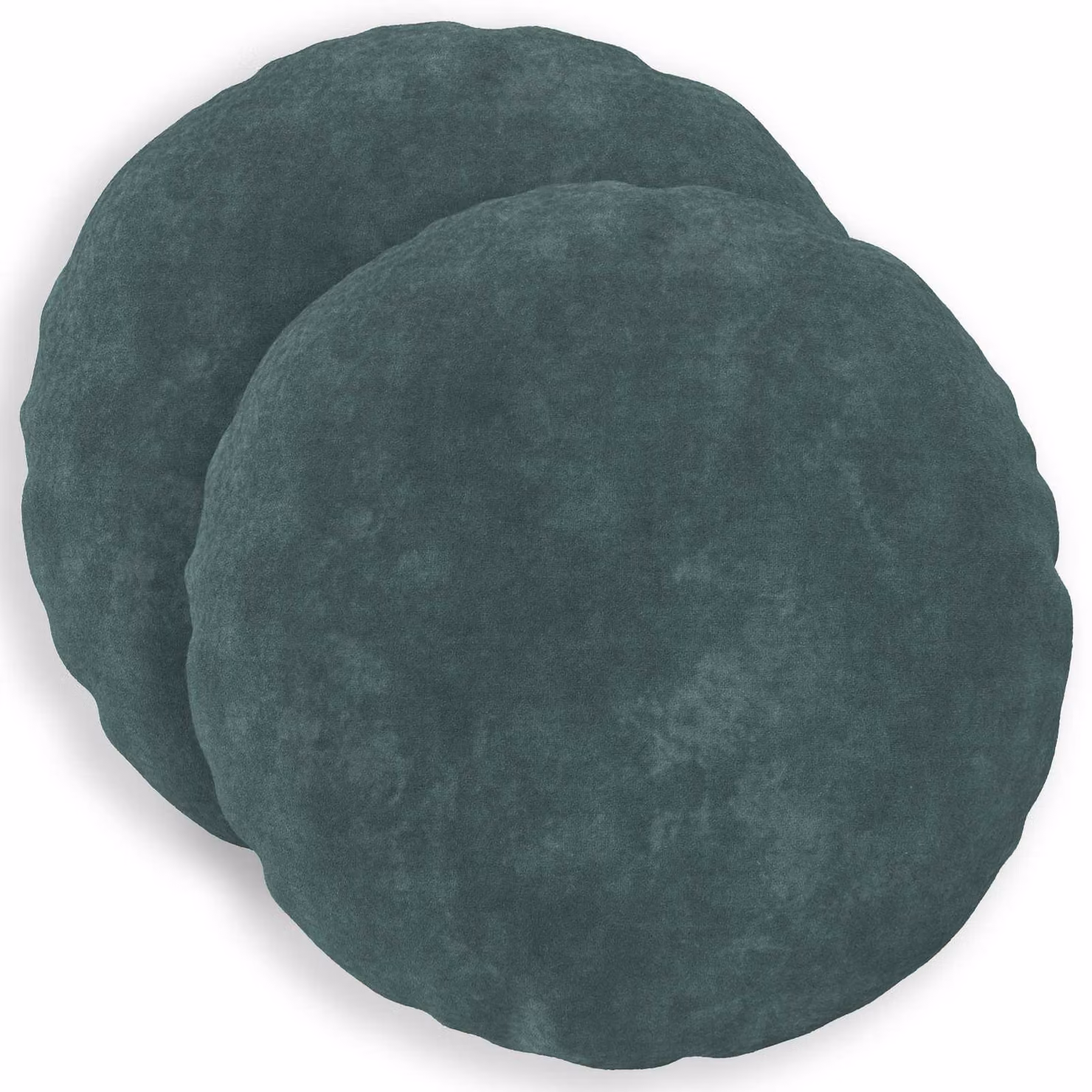 vidaXL Cuscino con cuscino HEERLEN 2 pz Blu mare Fleece in microfibra