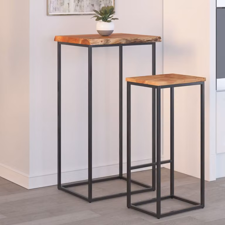 Piano Tavolo Rettangolare in Legno di Acacia con Bordi Vivi Marrone vidaXL L: 50 cm, P: 40 cm, H: 2,5 cm