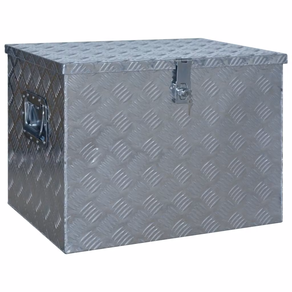 vidaXL Scatola in alluminio 610x430x455 mm Argento
